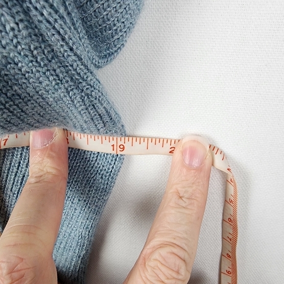 J Jill Ribbed Knit V-neck Blue Sweater Size Small - Picture 5 of 6